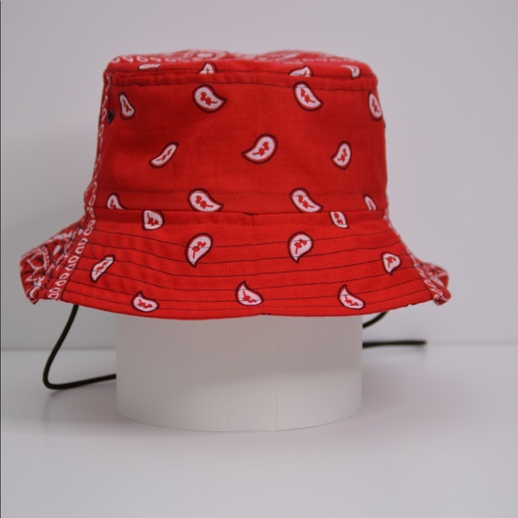 Bucket Hats w/ String Bandana Print Unisex - Picture 5 of 16